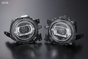 REVIER HEADLIGHT UNIT WITH BUILT-IN LED RING TYPE POSITION LED FOR SUZUKI JIMNY JB64W JB74W HL-SZ18-C-LED--Harness-Converter