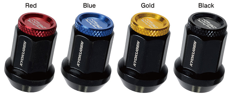 KYO-EI KYOKUGEN NUT 16PCS (WITH ALUMINUM CAP) INTRINSIC THROUGH NUT M12xP1.25 HP36KA - Black Hawk Japan