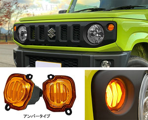 CRYSTAL EYE FIBER LED FRONT SEQUENTIAL TURN SIGNAL AMBER FOR SUZUKI JIMNY JB64 JB74 J252-AM