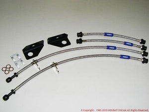 FEEL'S HONDA TWINCAM STAINLESS MESH BRAKE LINE FOR HONDA BEAT PP1 Feels-00726
