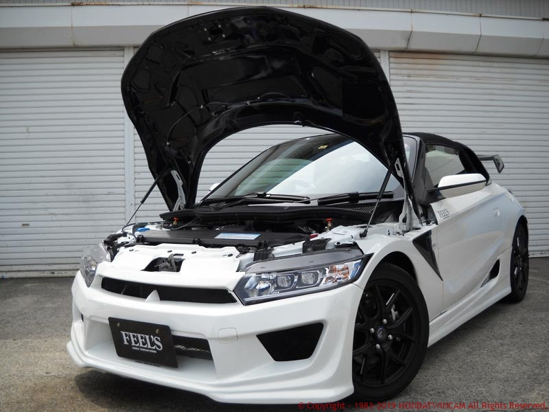 FEEL'S HONDA TWINCAM LIGHTWEIGHT BONNET (WITH AIR DUCT) PLAIN WEAVE CARBON FOR HONDA S660 JW5 Feels-00801