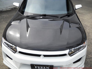 FEEL'S HONDA TWINCAM LIGHTWEIGHT BONNET (WITH AIR DUCT) PLAIN WEAVE CARBON FOR HONDA S660 JW5 Feels-00801