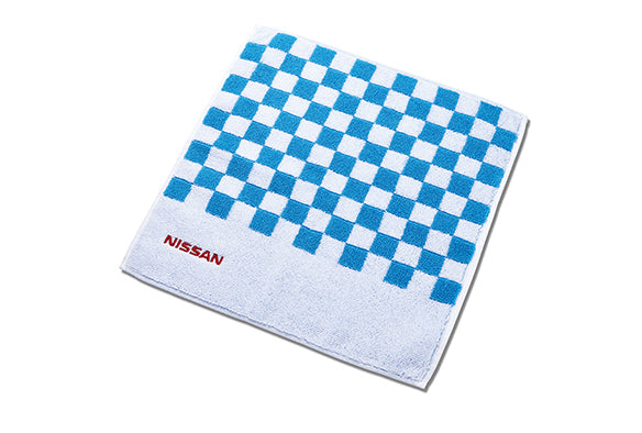 Checkered Hand Towel - Blue