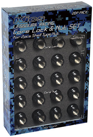 KYO-EI PARTS LOCK & NUT SET 20PCS REDEYURA RACING SHELL TYPE NUT M12xP1.25 LN13