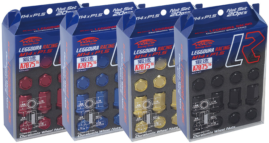 KYO-EI KICS LEGGDURA RACING M14XP1.5 20PCS NUT SET KIN4K