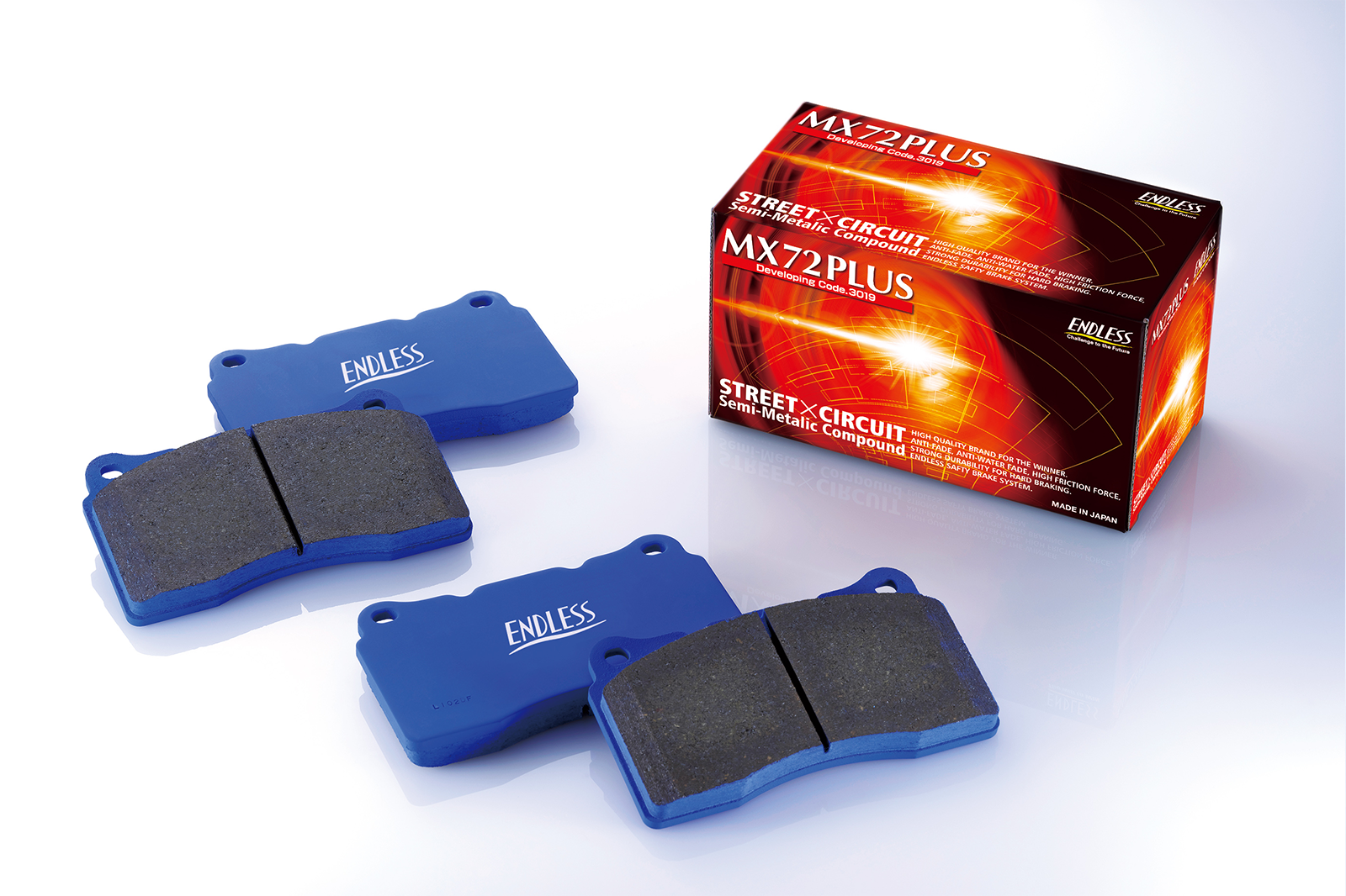 ENDLESS MX72 PLUS BRAKE PADS FRONT FOR HONDA CIVIC TYPE R FK8 FK7 MX72P-EP357
