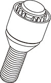 KYO-EI x1 BODY LOCK BOLT (CHROME) M14xP1.5 Y23028