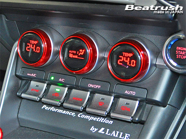 LAILE BEATRUSH AIR CONDITIONER DIAL RING SILVER FOR TOYOTA GR 86 ZN8 SUBARU BRZ ZD8 S76402ARS