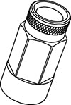 KYO-EI PARTS x1 KNURLED TYPE ALUMINUM SHELL SLRNK