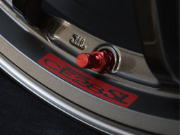 RAYS VOLK RACING MAINTENANCE STICKER VOLK RACING CE28SL REPAIR RIM STICKER RED (FOR PRESSED GRAPHITE) FOR 17, 18 INCHES FOR  7415-13