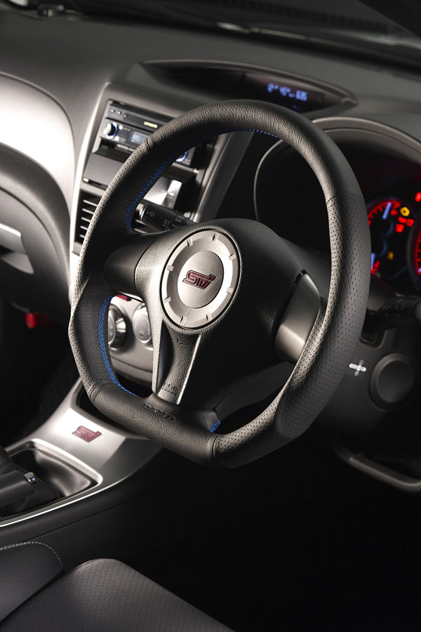 DAMD STEERING WHEEL  For SUBARU EXIGA CROSSOVER 7 YA (H~) 15/4~ SS358-D-L Blue Stitch