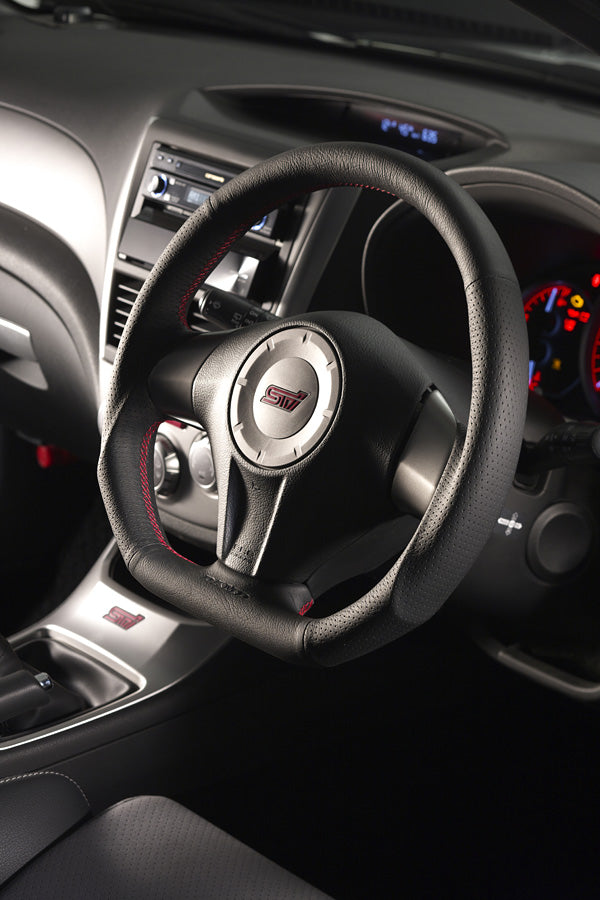 DAMD STEERING WHEEL  For SUBARU EXIGA YA (A ~ G) 08/6 ~ 15/3 SS358-D-L Red Stitch