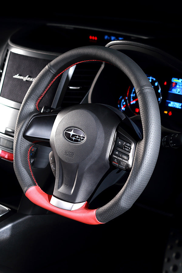 DAMD STEERING WHEEL  For SUBARU IMPREZA GJ GP (A ~ D) 11/12 ~ SS360-D RED FORMULA