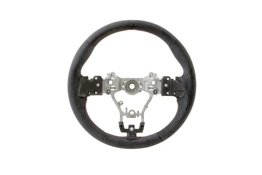 DAMD NARROW STEERING WHEEL  For SUBARU LEVORG VMG VM4 (A~) 14/6~ SS360-RS Ultra suede × red stitch