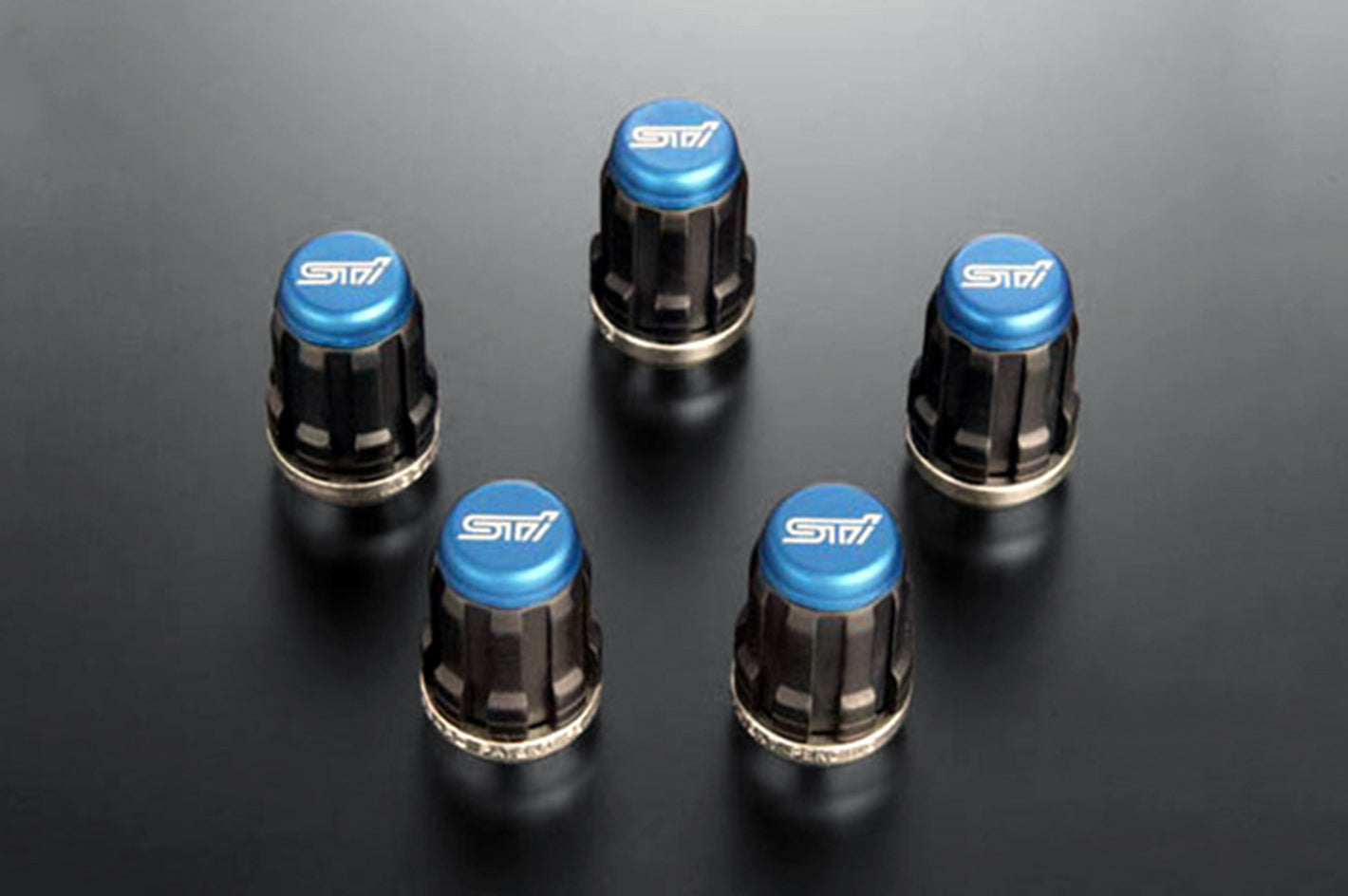 STI WHEEL NUT SET BLACK FOR SUBARU FORESTER SK ST28170ST020