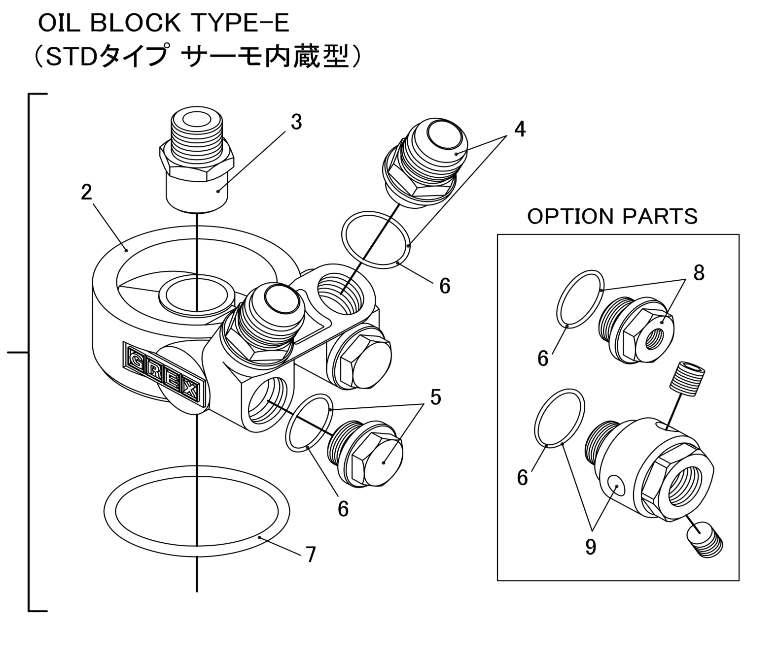 GREDDY OIL BLOCK TYPE-E (STD TYPE THERMO BUILT-IN) FOR   12401124