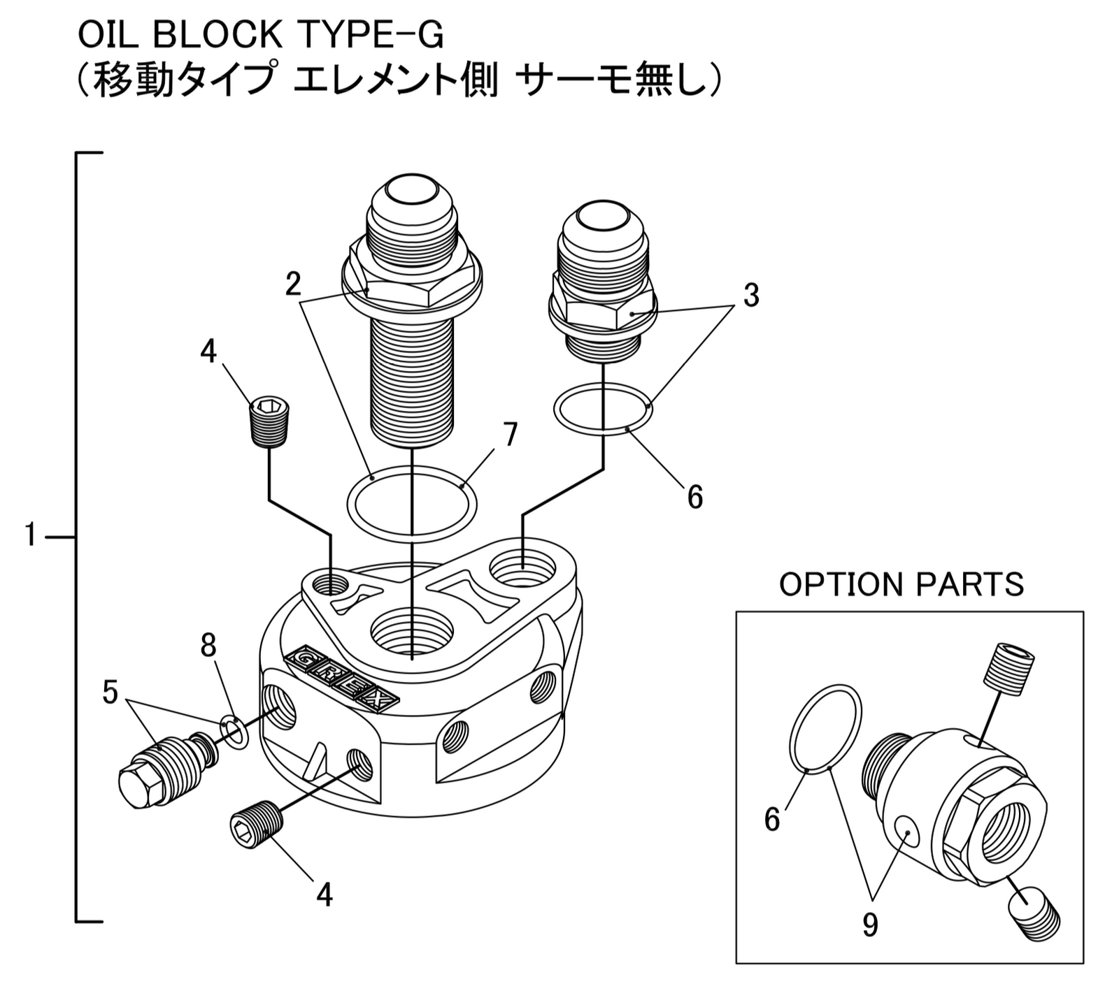GREDDY OIL BLOCK TYPE-G (MU MOVEMENT TYPE ELEMENT SIDE THERMO) FOR   12005112