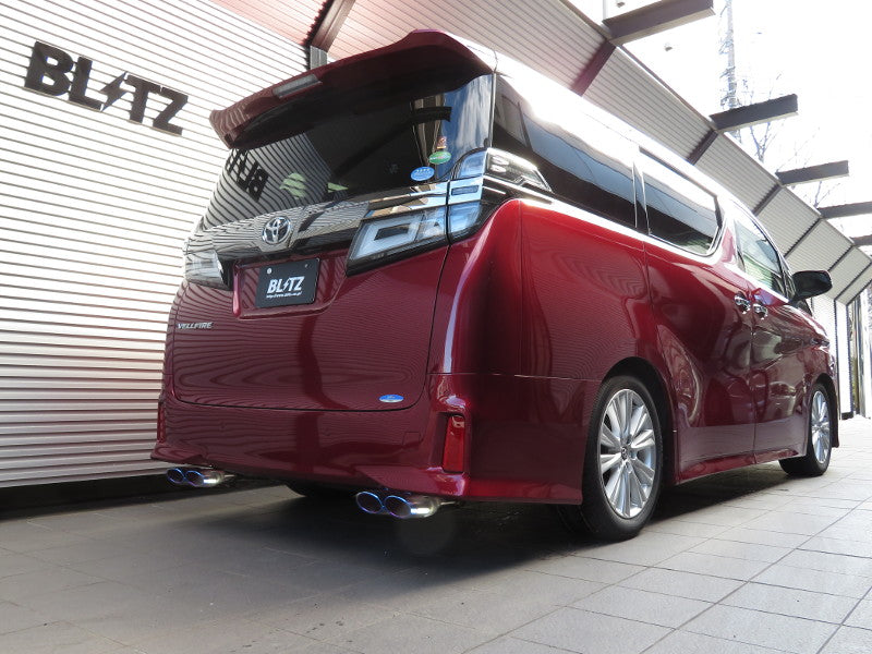 パーツ AGH30W BLITZ NUR-SPEC VSR Quad BLITZ NUR-SPEC VS QUAD EXHAUST For TOYOTA VELLFIRE AGH30W 2AR-FE 62517