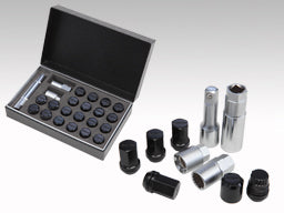 RAYS LOCK & NUT 19HEX 2 PIECE DOUBLE LOCK NUT SYSTEM KIT (FOR L35-5H) BLACK M12X1.5 FOR  7418-BLACK-M12-1-5