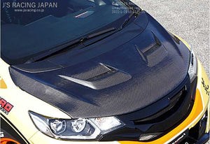 J'S RACING AERO BONNET TYPE-V CARBON FRP FOR HONDA FIT GP5 ABV-F5HR-C