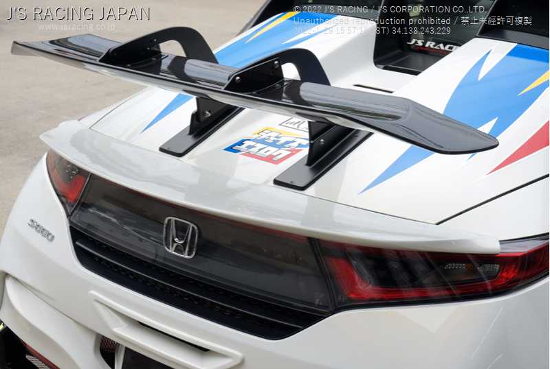 J'S RACING GT-WING SWAN NECK TYPE 1145MM WET CARBON FOR HONDA S660 JW5 DGW-S6-SNW