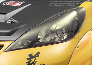 J'S RACING HEADLIGHT COVER CLEAR FOR HONDA FIT GE8 L15A HLC-F3M-CL