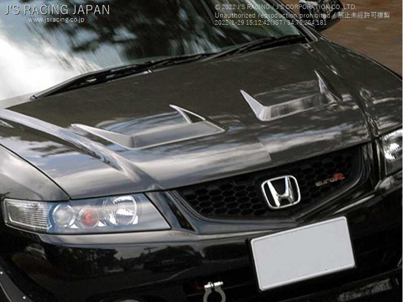 J'S RACING AERO BONNET TYPE-V FRP FOR HONDA ACCORD CL7 K20A ABV-E2-F