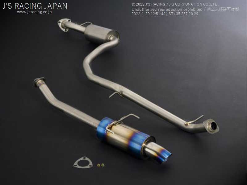 J'S RACING FX-PRO FULL TITANIUM MUFFLER 50RS FOR HONDA INSIGHT ZE2 LDA-MF6 FTM-IS2-50RS