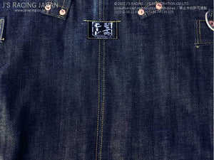 J'S RACING VINTAGE DENIM BACK BLACK L VDB-BK-L