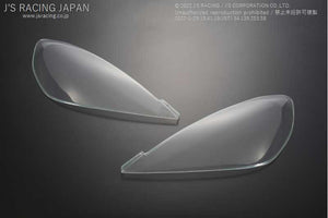 J'S RACING HEADLIGHT COVER CLEAR FOR HONDA FIT GE8 L15A HLC-F3M-CL