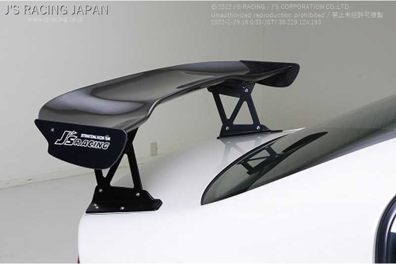 J'S RACING 3D GT-WING TYPE1 WET CARBON 1600 FOR HONDA CIVIC FD2 K20A DGW1-D2-W - Black Hawk Japan