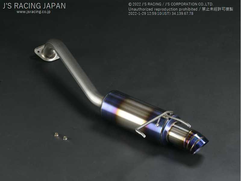 J'S RACING FX-PRO FULL TITANIUM MUFFLER REAR TAIL 50R FOR HONDA FIT GP4 RS FTM-F3HR-50R
