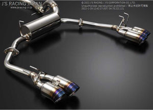 J'S RACING FX-PRO FULL TITANIUM MUFFLER DUAL 70RS FOR HONDA CIVIC FK2 FTMW4-K2-70RS