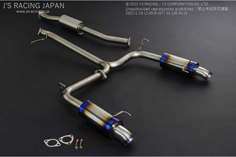J'S RACING FX-PRO FULL TITANIUM MUFFLER DUAL 60RS FOR HONDA ACCORD CL1 H22A FTMW-E1-60RS