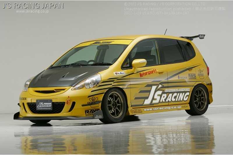 J'S RACING AERO BONNET TYPE-V FULL CARBON FOR HONDA FIT GD1 3 L13A L15A ABV-F1-CC - Black Hawk Japan