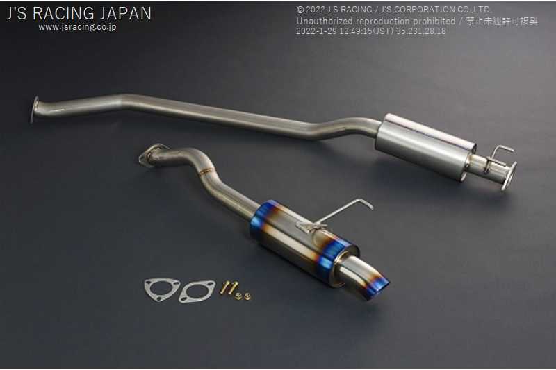 J'S RACING FX-PRO FULL TITANIUM MUFFLER 60RS FOR HONDA CIVIC EP3 K20A FTM-P3-60RS