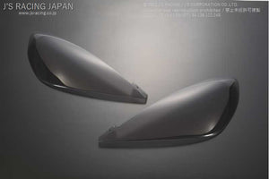J'S RACING HEADLIGHT COVER LIGHT BLACK FOR HONDA FIT GE8 L15A HLC-F3K-LS