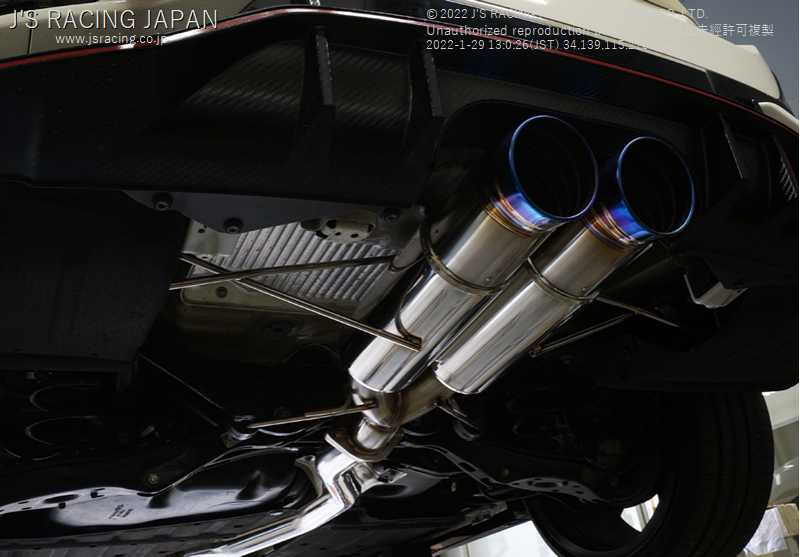 J'S RACING SUS EXHAUST PLUS LEGAL DUAL 70RS FOR HONDA CIVIC FK8 T304W-K8L-70RS