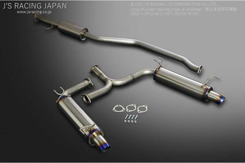 J'S RACING FX-PRO FULL TITANIUM MUFFLER DUAL 60RS FOR HONDA ELYSION RR3 FTMW-EY3-60RS