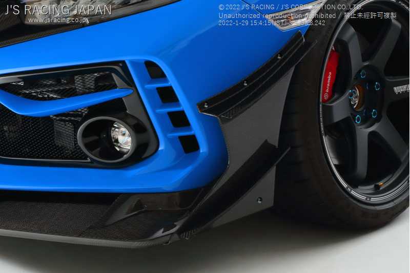 J'S RACING TWIN CANARD FOR TYPE-S SPOILER ONLY FOR HONDA CIVIC FK8 CCN-K8-JS
