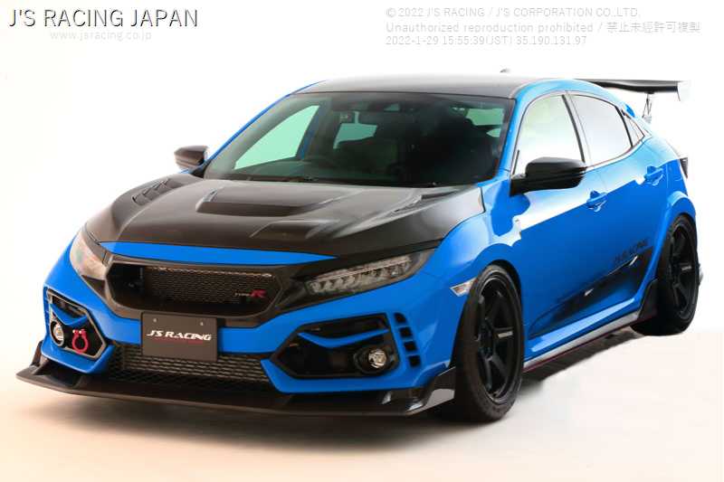 J'S RACING 3D GT-WING TYPE1 WET CARBON 1540 FOR HONDA CIVIC FK8