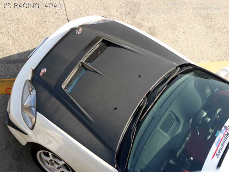 J'S RACING AERO BONNET TYPE-S FULL CARBON FOR HONDA CIVIC EK9 KOUKI B16B ABS-H5K-CC