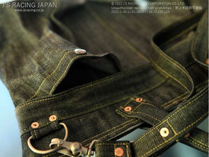 J'S RACING VINTAGE DENIM BACK BLACK L VDB-BK-L