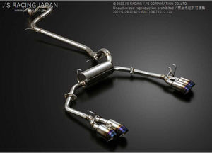 J'S RACING FX-PRO FULL TITANIUM MUFFLER DUAL 70RS FOR HONDA CIVIC FK2 FTMW4-K2-70RS