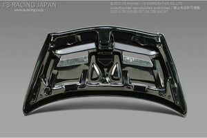 J'S RACING AERO BONNET TYPE-V FULL CARBON FOR HONDA FIT GD1 3 L13A L15A ABV-F1-CC - Black Hawk Japan