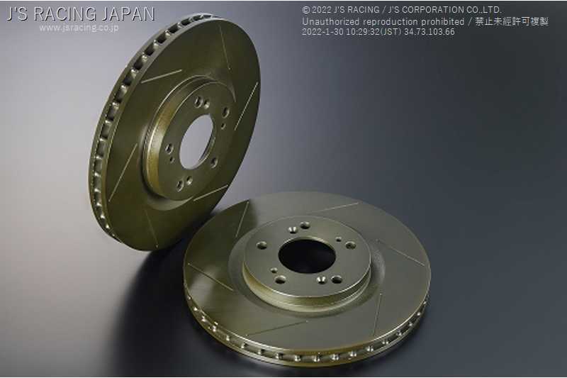 J'S RACING FCR BRAKE ROTOR SLIT FOR HONDA CR-X EF8 B16A DRF-C2-FS
