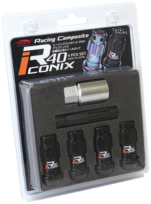 KYO-EI RACING COMPOSITE R40 ICONIX LOCK 4PCS SET (M12xP1.5) (ALUMINUM CAP) YIA4-1KU