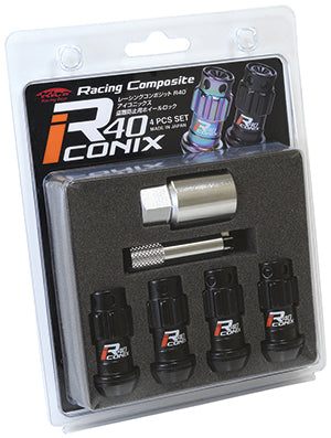 KYO-EI RACING COMPOSITE R40 ICONIX LOCK 4PCS SET (M12xP1.5) (RESIN CAP) YIF4-1KR