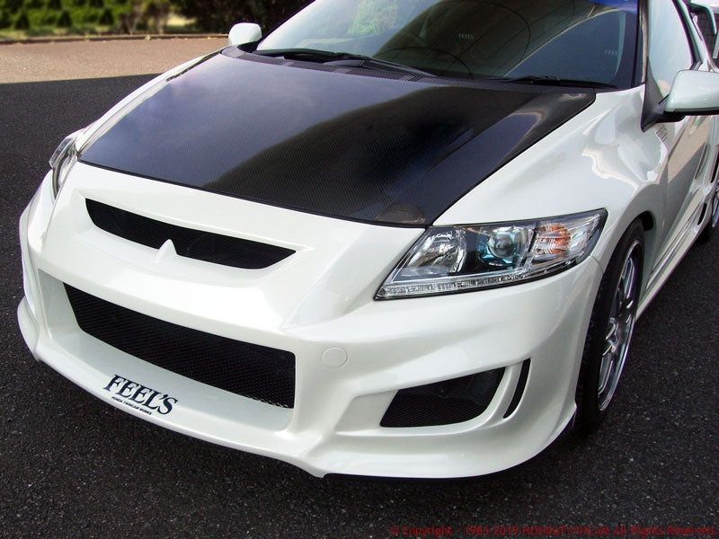 FEEL'S HONDA TWINCAM LIGHTWEIGHT BONNET (NORMAL SHAPE) PLAIN CARBON FOR HONDA CR-Z ZF2 Feels-00544