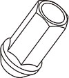 KYO-EI KICS RACING NUT 1 PIECE M12XP1.25 FOR  ZKRN13B